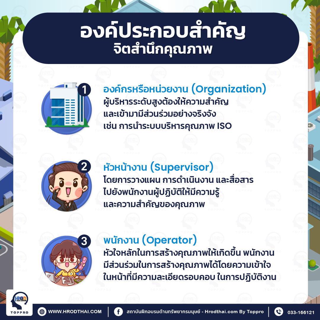 องค์ประกอบสำคัญของการสร้างจิตสำนึกด้านคุณภาพ