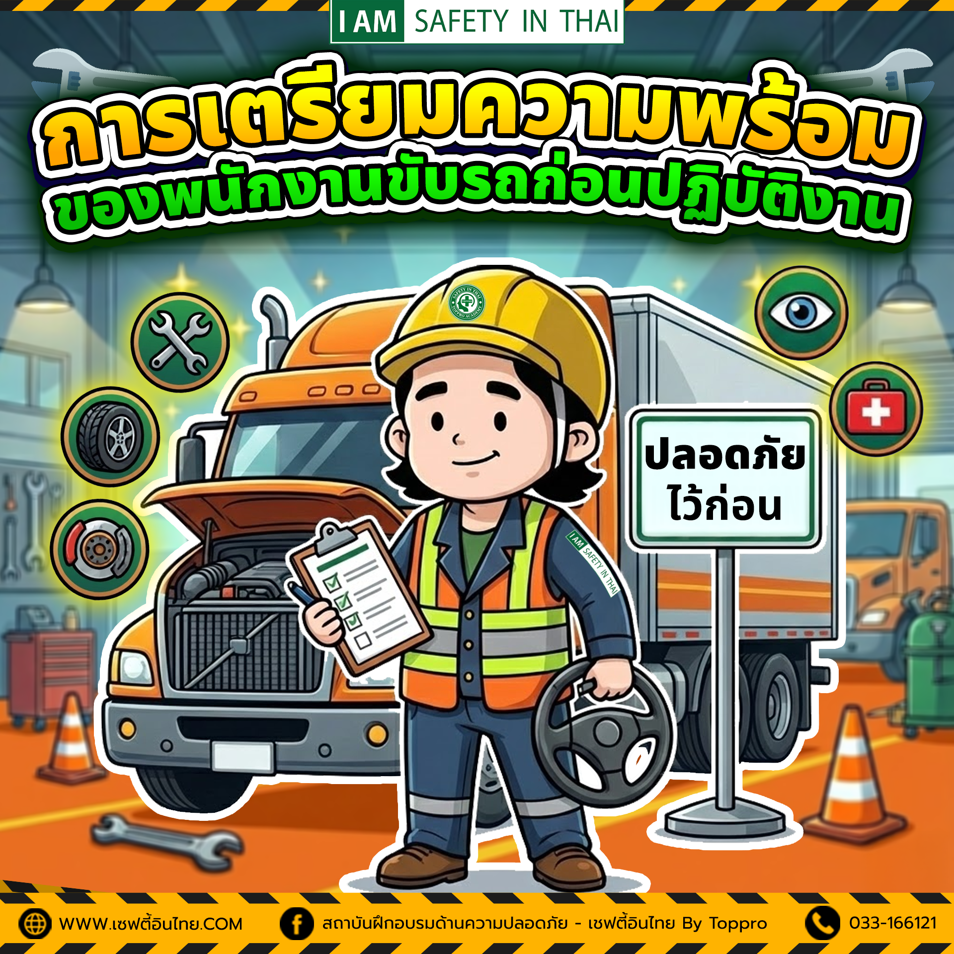 การเตรียมความพร้อมของพนักงานขับรถก่อนปฏิบัติงาน