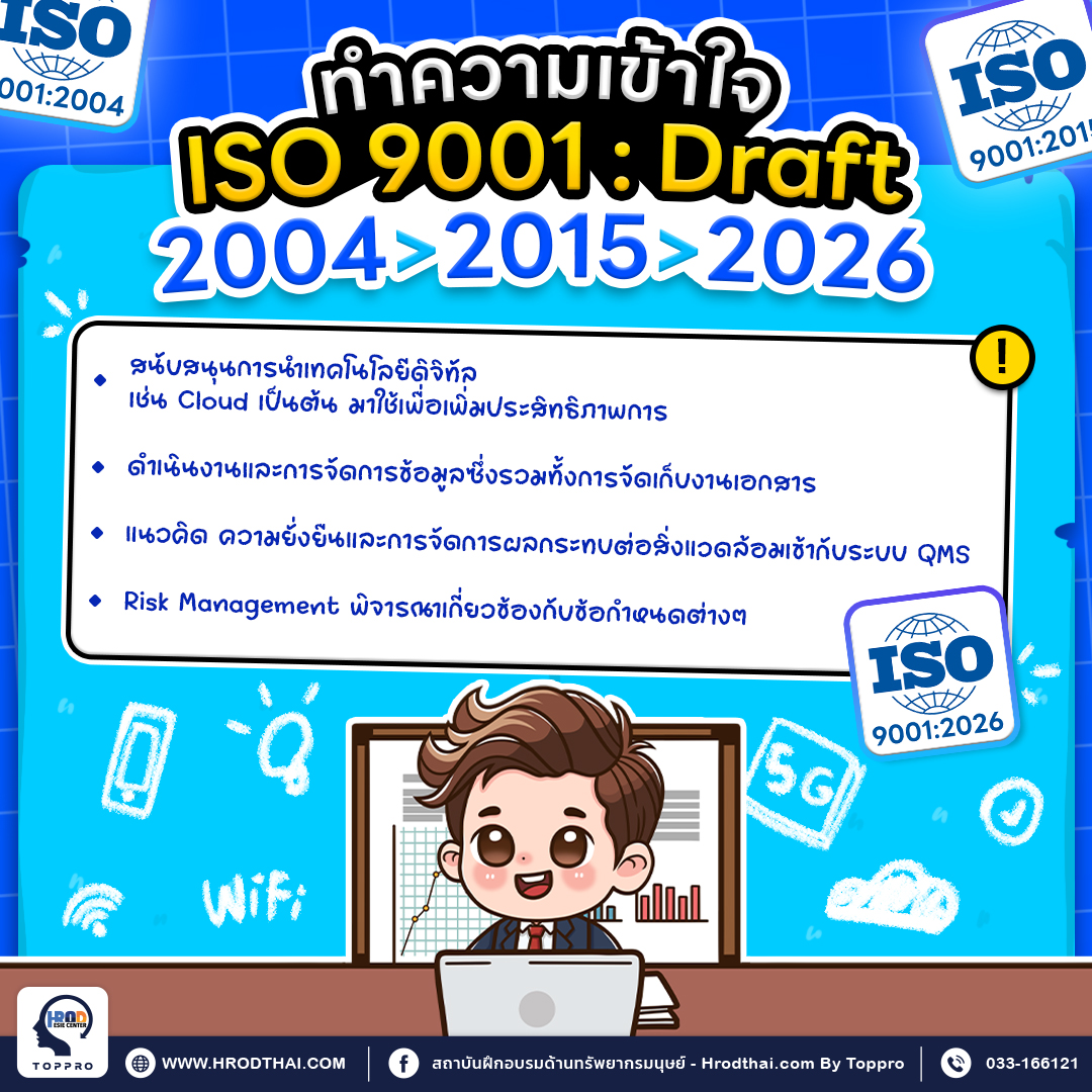 ทำความเข้าใจ ISO 9001 : Draft 2004 > 2015 > 2026