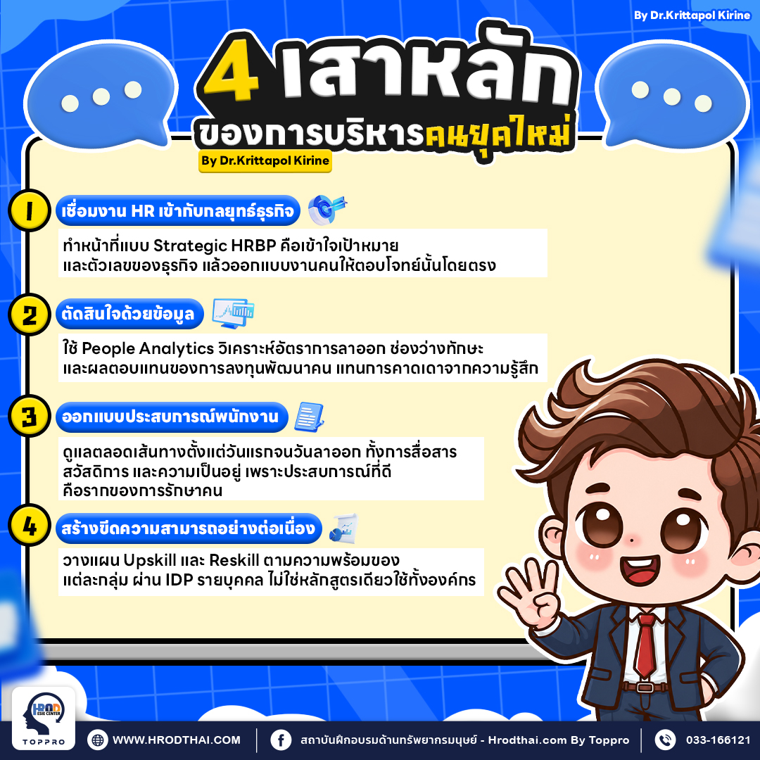 4 เสาหลักของการบริหารคนยุคใหม่