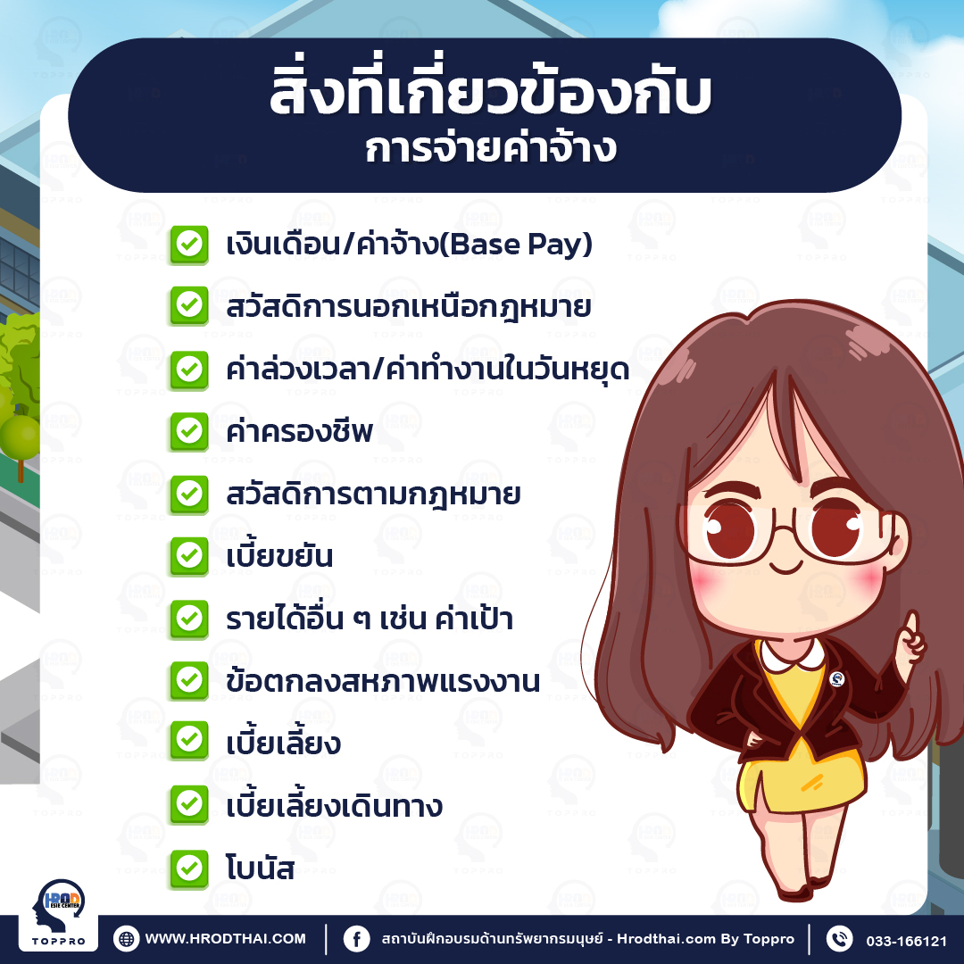 สิ่งที่เกี่ยวข้องกับการจ่ายค่าจ้าง