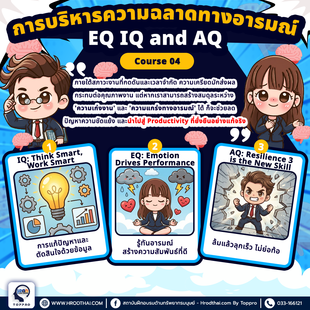 การบริหารความฉลาดทางอารมณ์ EQ IQ and AQ
