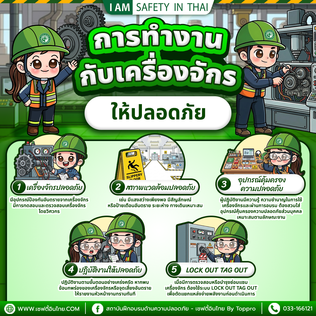 การทำงานกับเครื่องจักรให้ปลอดภัย