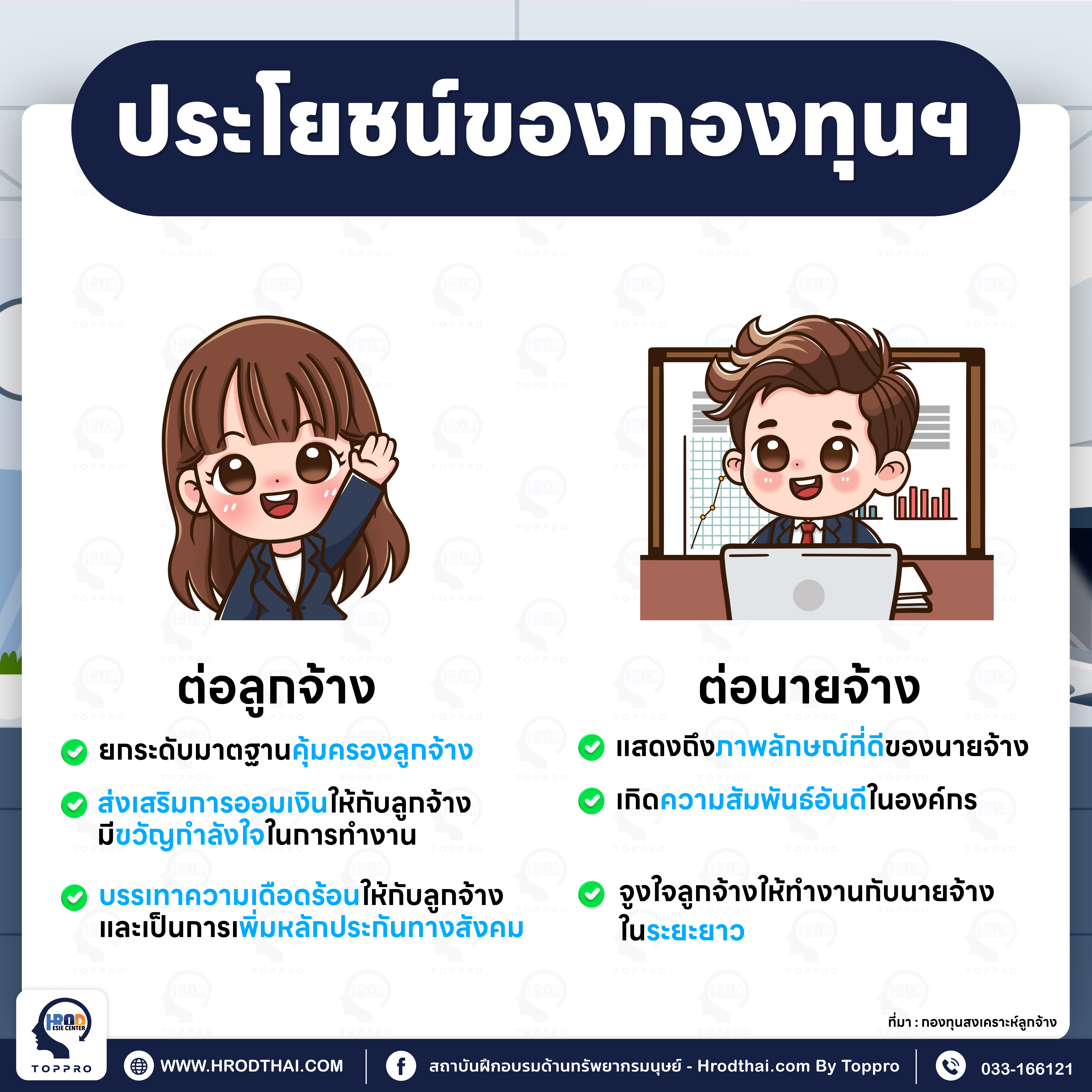 ประโยชน์ของกองทุนสงเคราะห์ลูกจ้าง