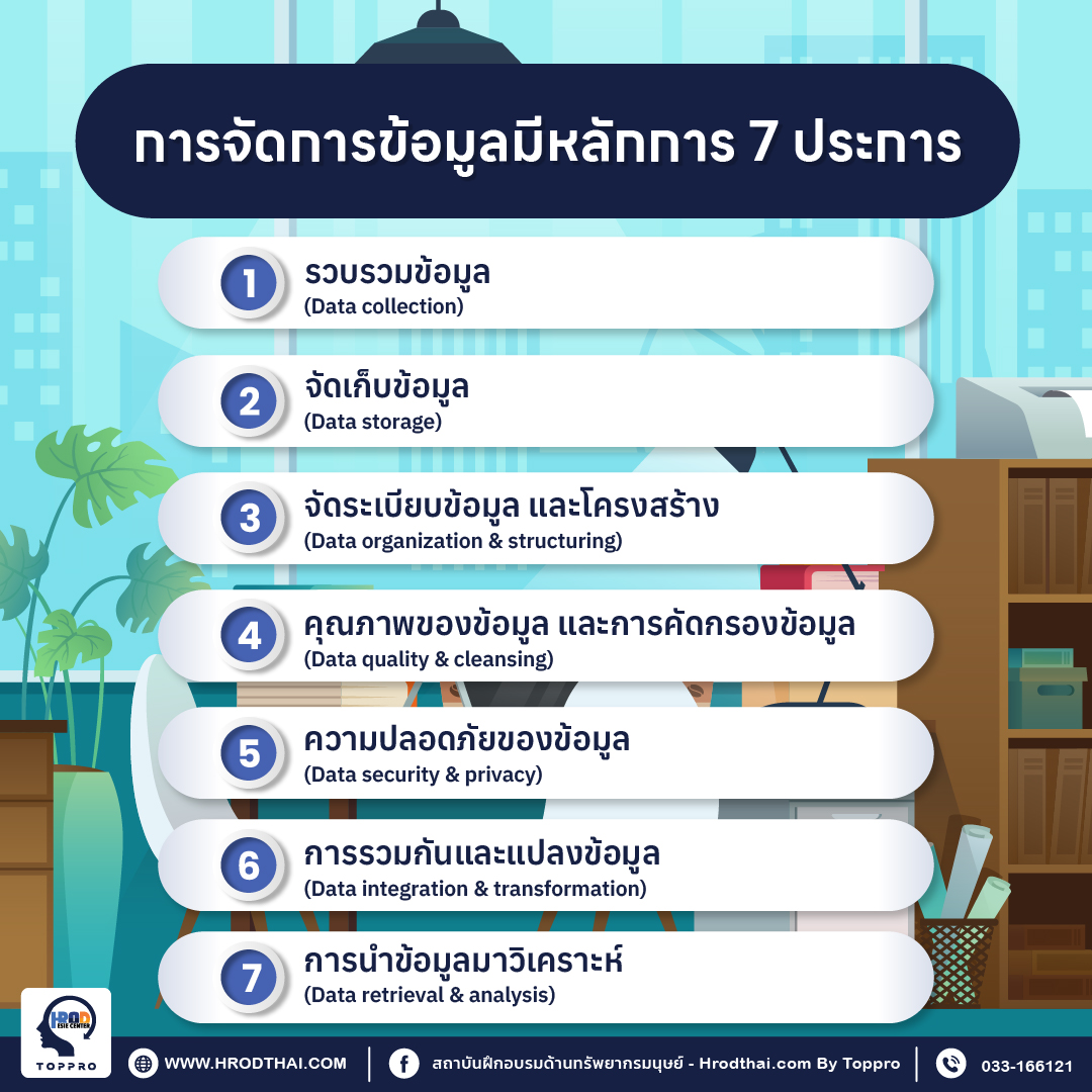 การจัดการข้อมูลมีหลักการ 7 ประการ